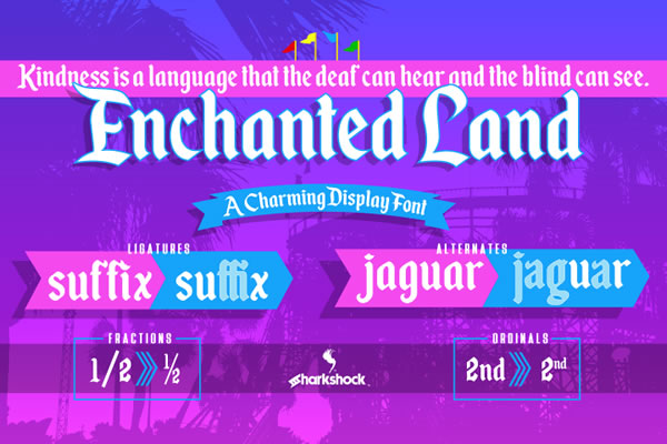 Enchanted Land: A Charming Display Font for Creative Projects