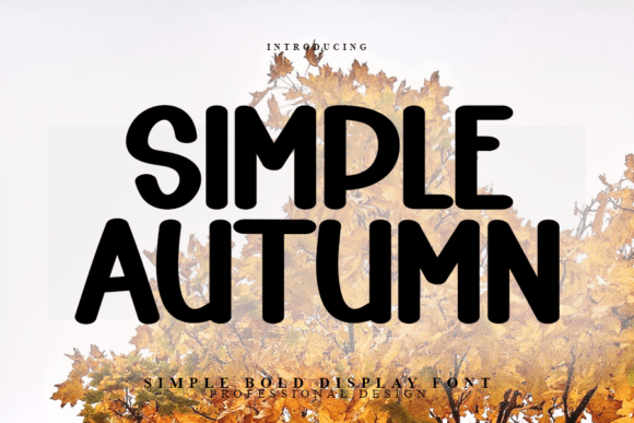 Simple Autumn: A Modern Display Font for Creative Design